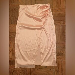 Zeagoo Satin Midi Skirt